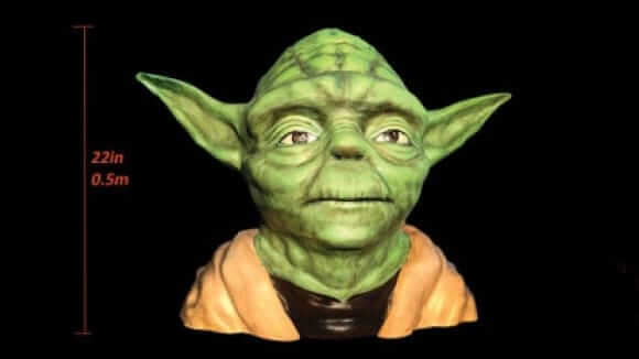 3D printed Yoda head